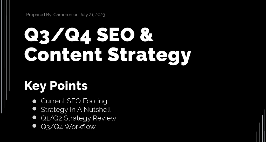 SEO competitive review and audit 