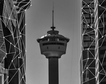 Street view of the Calgary tower